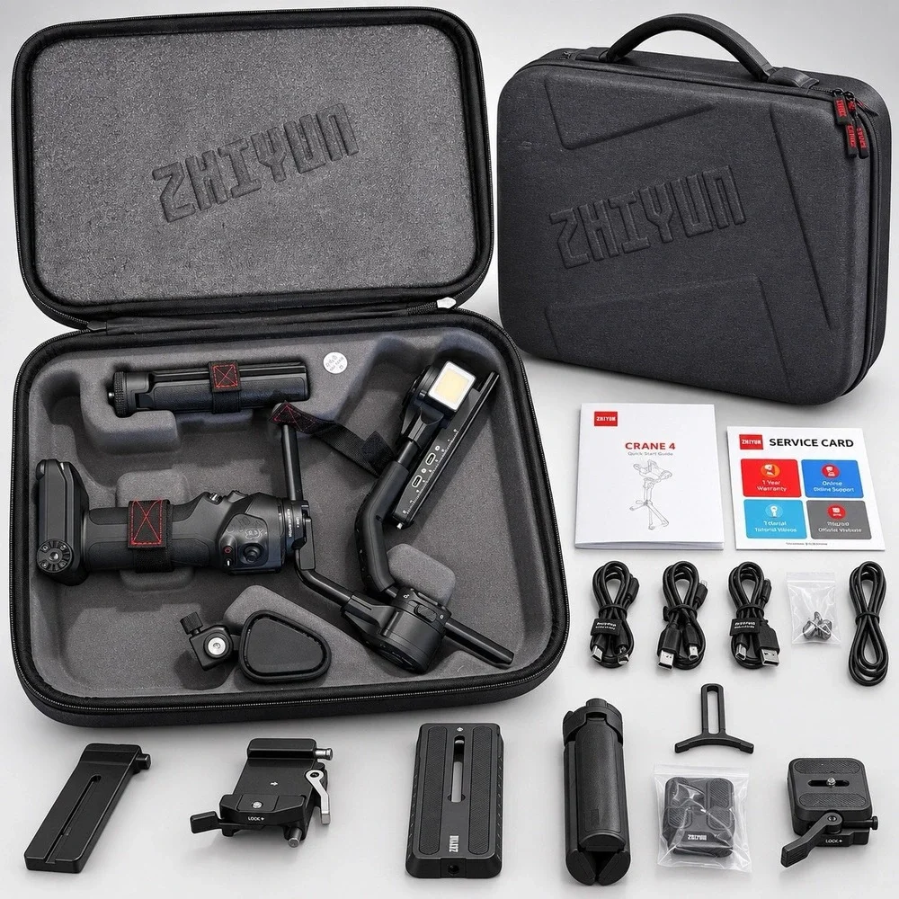 Zhiyun Crane 4 Combo 3-Axis handheld Gimbal Stabilizer fr DSLR Mirrorless Camera